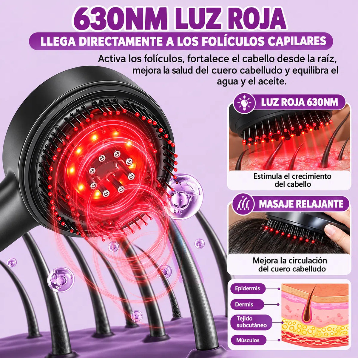 Capilux – Masajeador capilar de 1400mAh