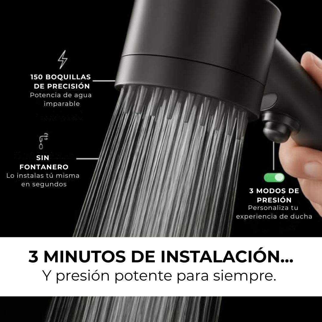 Aquapure – Cabezal de ducha con 4 modos